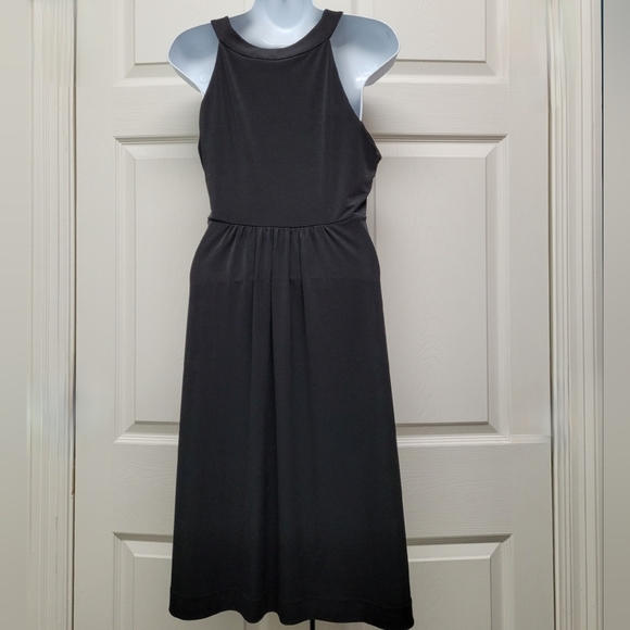 Calvin Klein Ruched V-neck Halter Dress - Picture 4 of 6